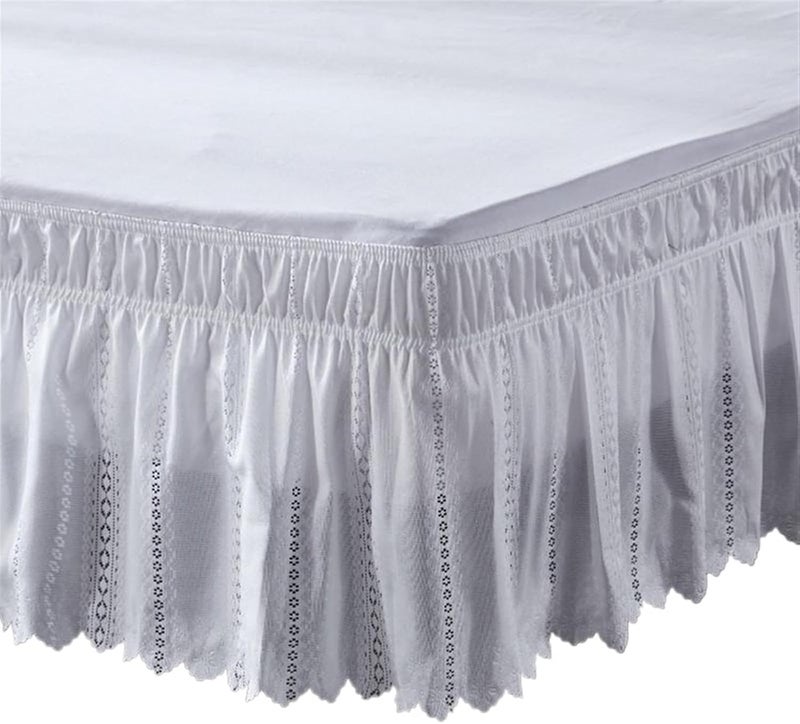 Bed Skirt Elastic Bed RufflesBed Skirt Soft Comfortable Wrap Around Fade Resistant Solid Color Bed Skirts Twin Full Queen King Size(Twin 100x200x37 cm) - Image 1