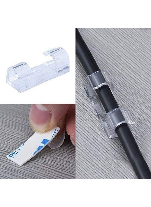 Pamidhar Pamidhar Wire Organizer Cable Management Clips Cord Hook with Improved Stronger Adhesive Tape Cable Manager Wire Keeper Clamp Wire Clips for Cable Wire Holders Clips for Wall 20 Pcs  - Image 5