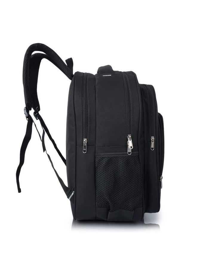 Half Moon 37L Water Resistant School/Office/Busines Backpack for Men Women Boys & Girls (Black) - Image 4