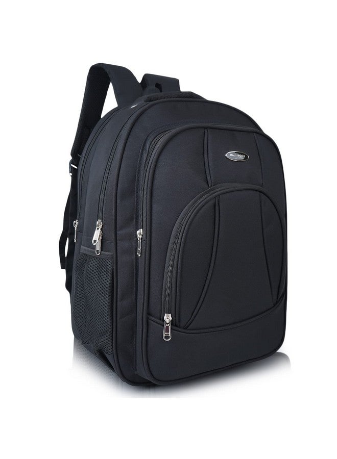 Half Moon 37L Water Resistant School/Office/Busines Backpack for Men Women Boys & Girls (Black) - Image 1