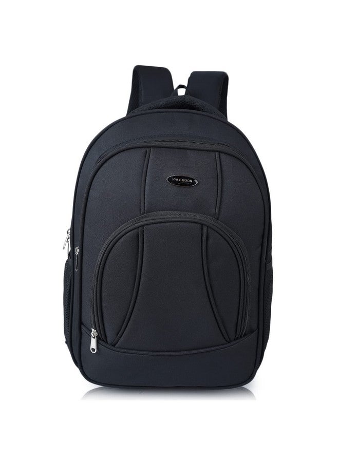 Half Moon 37L Water Resistant School/Office/Busines Backpack for Men Women Boys & Girls (Black) - Image 3