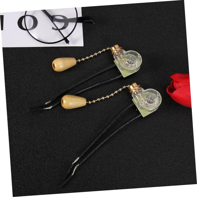 قطعتان من إكسسوارات سلسلة سحب ضوء السقف الذهبي سهلة التركيب يدوية الحبل - Image 4
