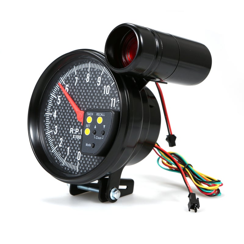 مقياس دورات الدوران مقاس 5 بوصات: 0-11000 دورة في الدقيقة، إضاءة LED فائقة السطوع 7 ألوان قابلة للتعديل، عالية الدقة - وضع إغلاق لوحة غير مرئية، مجموعة مقياس دورات الدوران للسيارات - Image 1