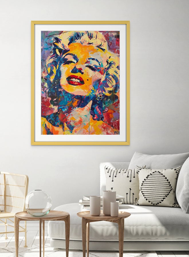 Art Decor Art Decor Marilyn Monroe Colorful Pop Art Portrait Painting Fine Art Frame with Matboard Modern Art Wall Art Wall Décor for Living Room Bedroom Home Office Gifting - Image 2