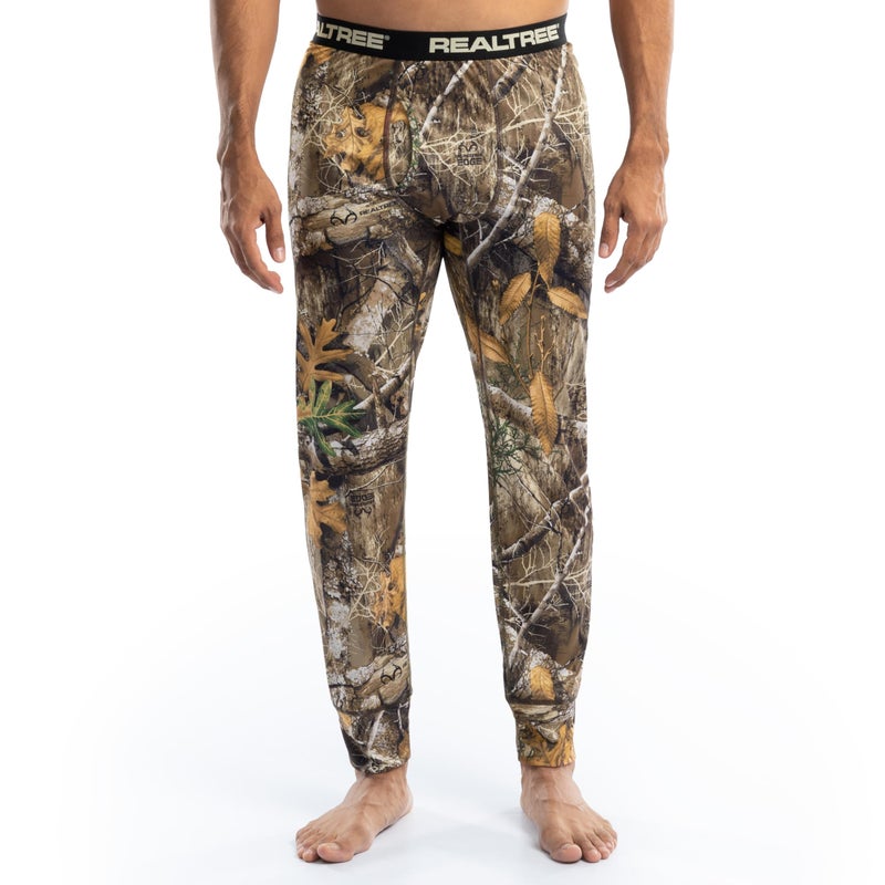 Realtree Men's Polyester Performance Baselayer Thermal Underwear Long Johns Bottom, Realtree Edge Camo, Medium - Image 1