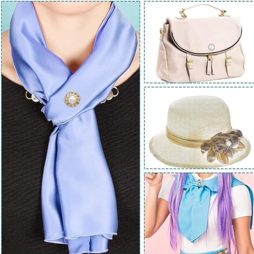 ARLICORPING 20Pcs Women Shirt Brooch Pearl No Sew Button Pins Instant Jeans Safety Pin - Image 3