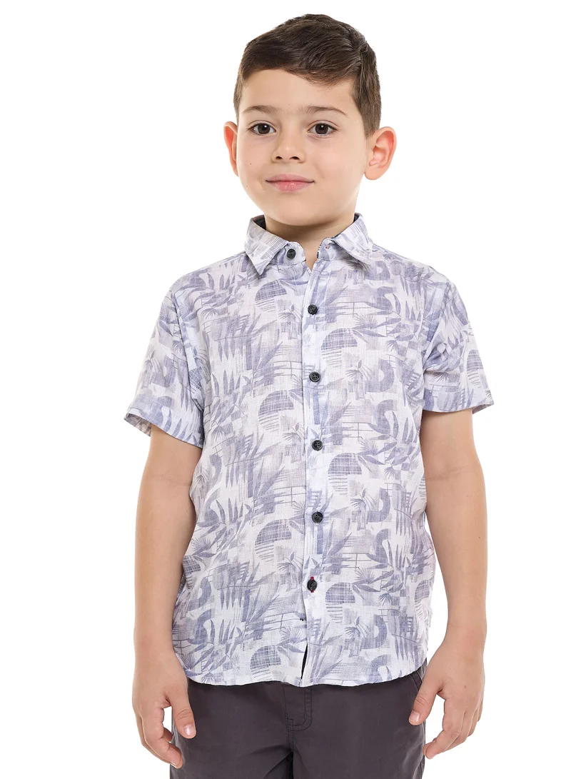 victor and jane Victor and Jane 2-Piece Printed Short Sleeves Shirt with Shorts