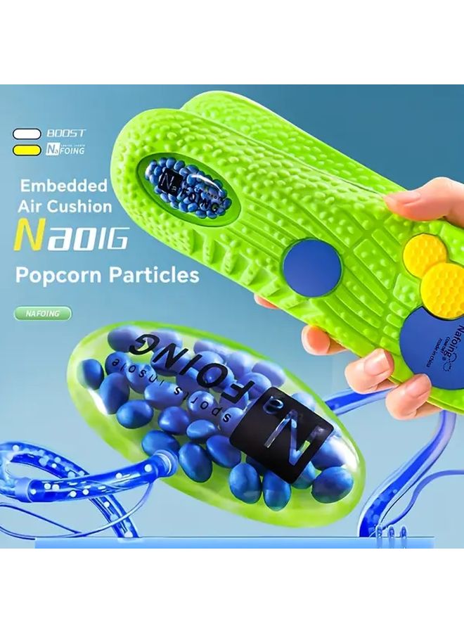 NAFOING 4D نسيج ناعم أربعة أبعاد مناديل رياضية خضراء مقاس الاتحاد الأوروبي 43 44 وسادة هوائية صادمة للصدمات رغوة إيفا سريعة الجفاف للجري والمشي والتسلق - Image 4
