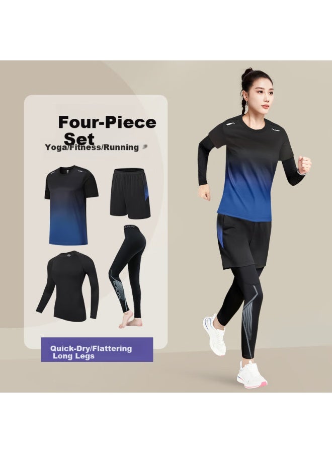 Buruite Women's Sports Set Yoga Running Badminton Cycling Fitness Tight Training Slim Quick-dry Apparel - Image 1