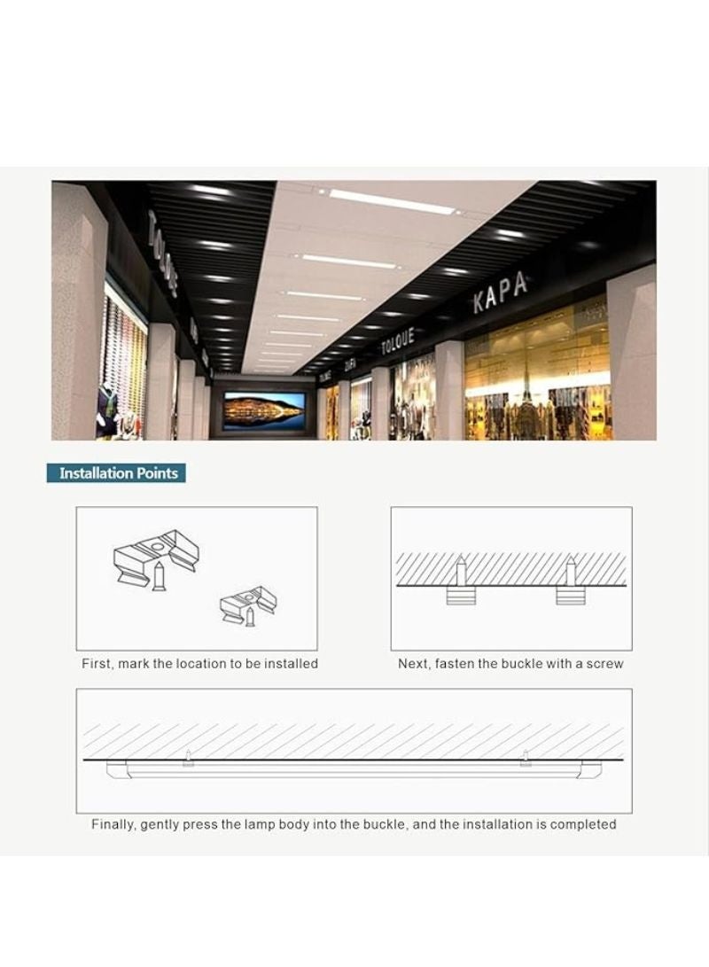 LED Dustproof | Tube Light | 4FT 70W | White 6500K | Easy Installed on Ceiling | Wall | Garage Light | Under Cabinet Light | LED Shop Light ( 2 Pack) - Image 3
