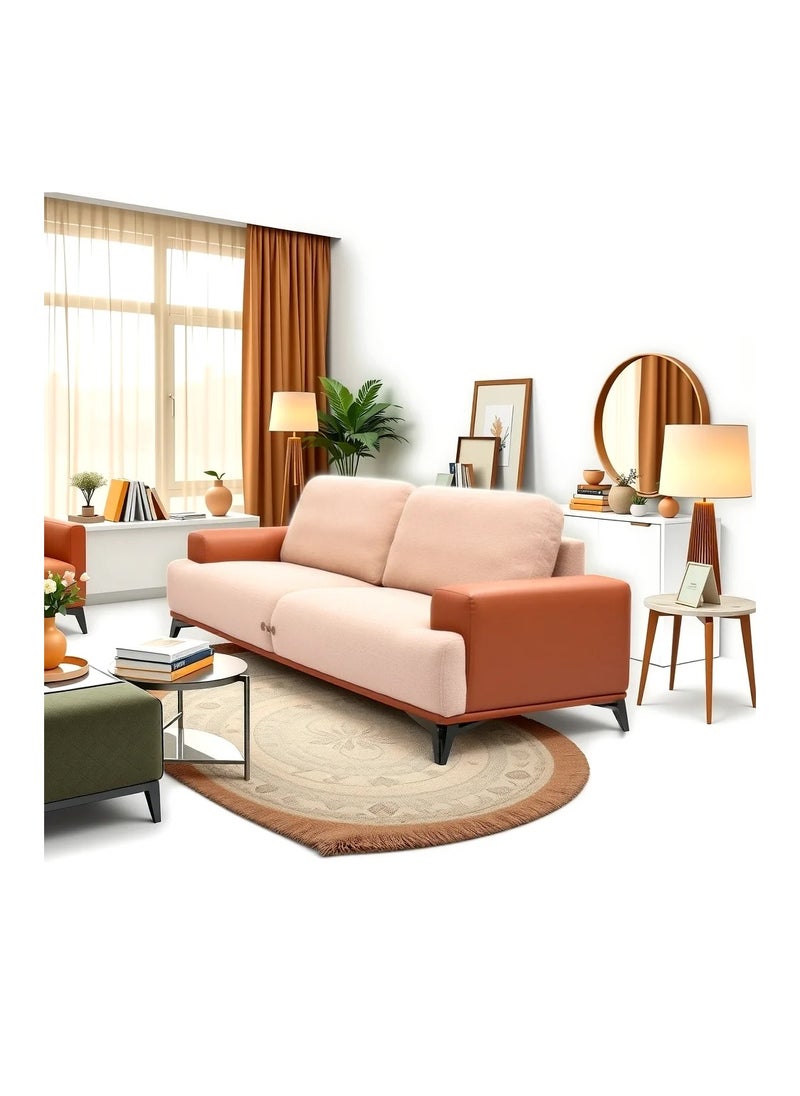 ROYALOAK Royaloak Clara Fabric 3 Seater Sofa | Fabric Upholstery | Leatherette | Comfortable Seating Space | Sofa 3 Seater  - Image 2