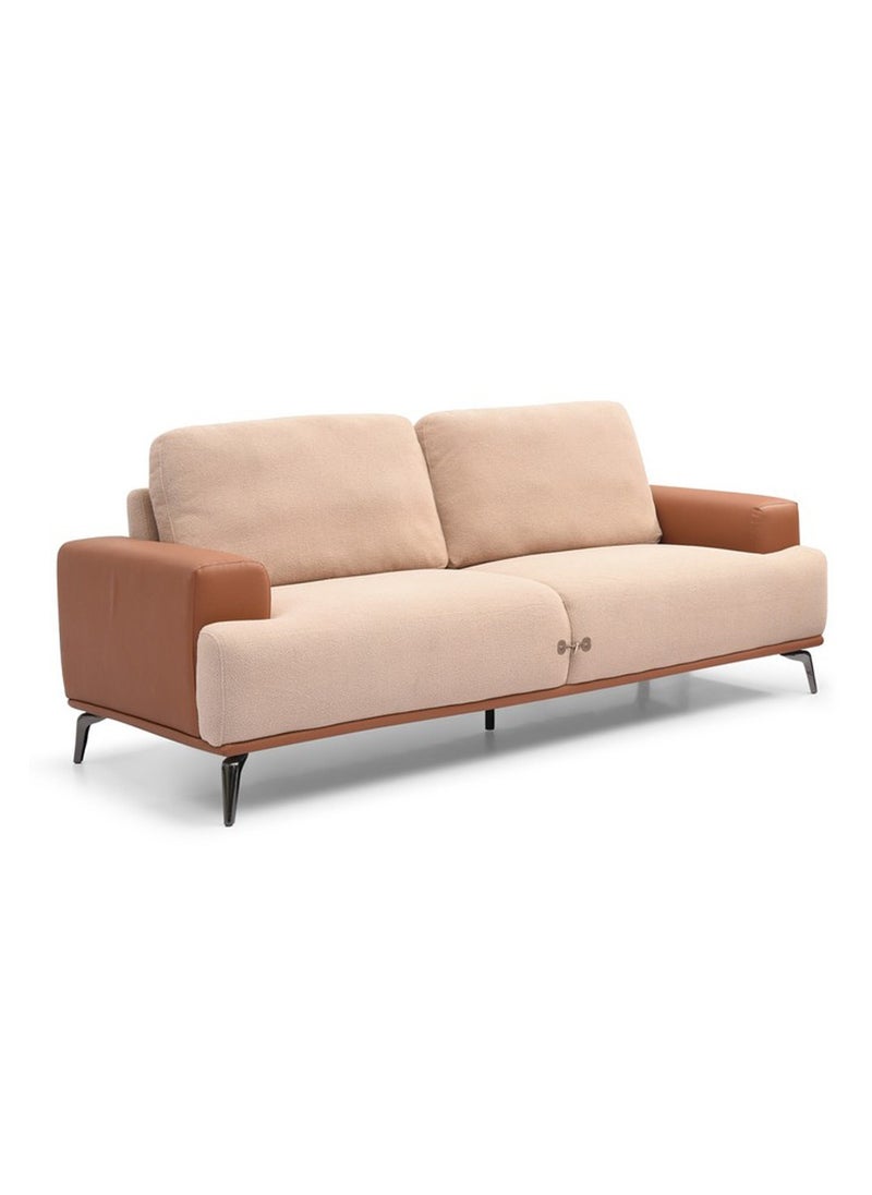 ROYALOAK Royaloak Clara Fabric 3 Seater Sofa | Fabric Upholstery | Leatherette | Comfortable Seating Space | Sofa 3 Seater  - Image 4