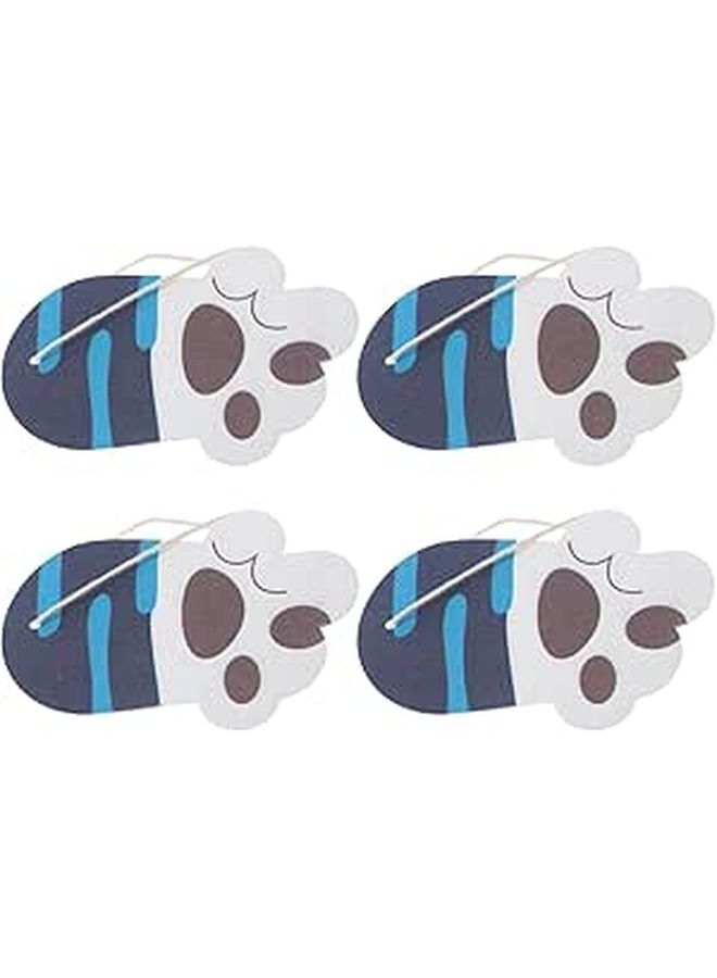 Reusable Soft Absorbent Cat Paw Kitchen Sponges Navy Blue With Hanging Lanyard - Image 1