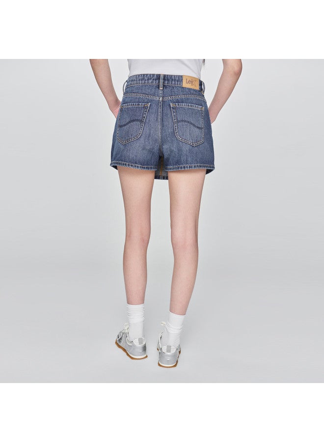 لي 25ss كلاسيكي جديد تصميم بخمس جيوب أزرق تنورة الدنيم النسائية موضة - Image 3