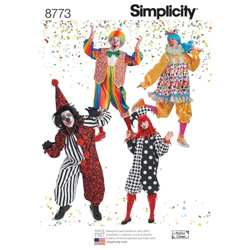 Simplicity 8773 Adult Clown Costume Sewing Pattern, Sizes XS-XL - Image 2