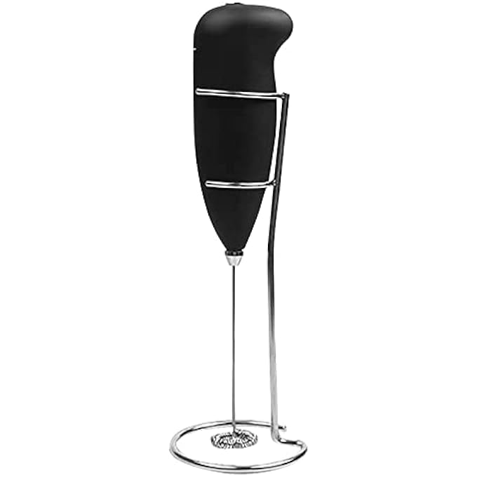 NALACAL Milk Frother With Stand Handheld Egg Mixer Whisk Milk Foamer Frother Mini Blender For Coffee Coffee Frappe Latte Matcha Budget  Black - Image 1