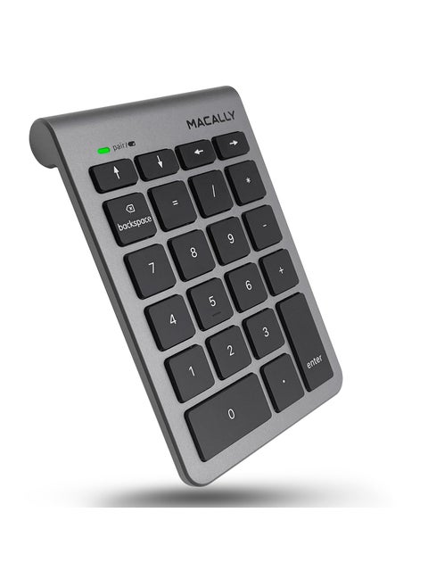 Macally 22 Keys Bluetooth Wireless Number Pad for Laptop and Desktop -10 Key Bluetooth Numeric Keypad with Arrow Keys for Easy Data Entry - Number Keypad for MacBook Pro Air, iMac, Apple, iPhone, iPad