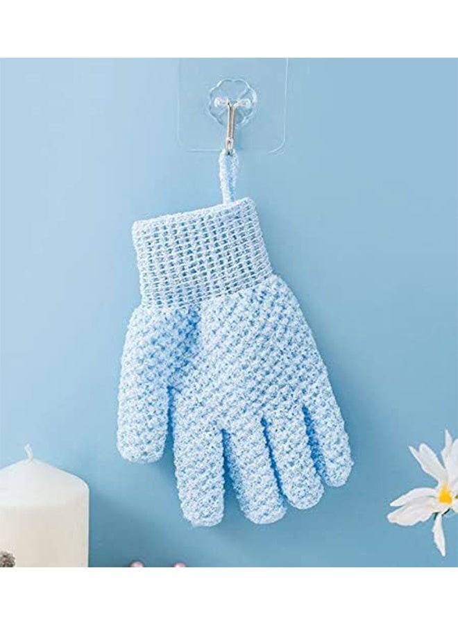 YJ Deep Cleansing Exfoliating Bath Gloves - Heavy-Textured Nylon Shower Scrub for Dead Skin Removal - Machine Washable with Hanging Loop - Image 5