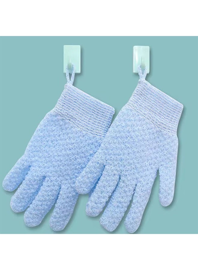 YJ Deep Cleansing Exfoliating Bath Gloves - Heavy-Textured Nylon Shower Scrub for Dead Skin Removal - Machine Washable with Hanging Loop - Image 4