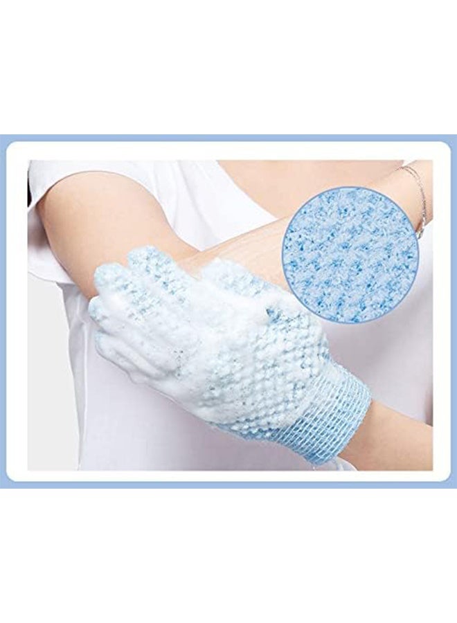 YJ Deep Cleansing Exfoliating Bath Gloves - Heavy-Textured Nylon Shower Scrub for Dead Skin Removal - Machine Washable with Hanging Loop - Image 2