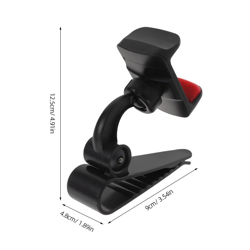 Red Universal Car Phone Holder Sun Visor Mount 360 Rotatable For Navigation Live Streaming - Image 3