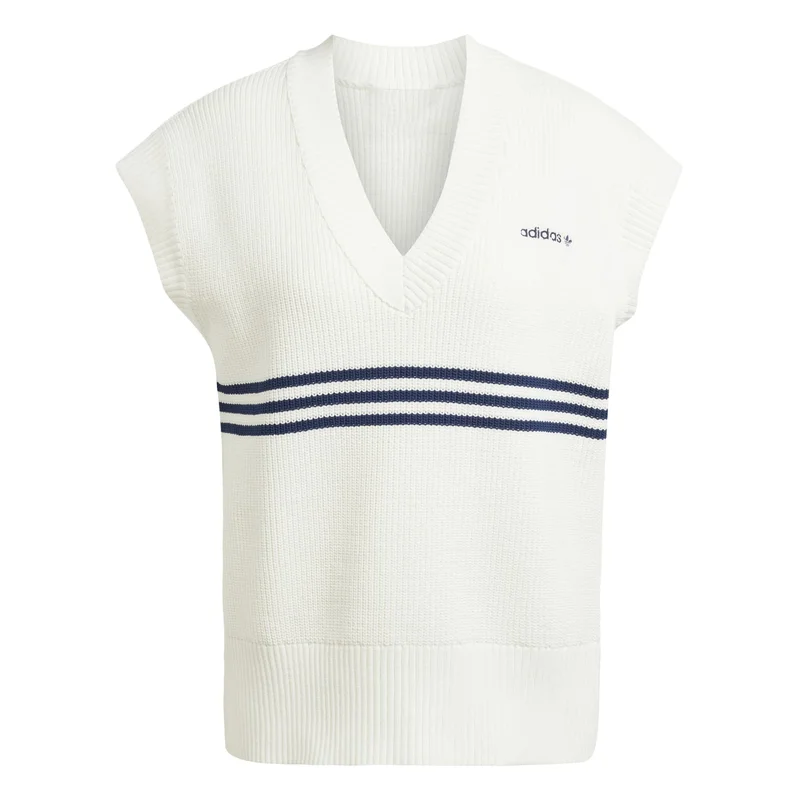 adidas جاكيت نسائي أبيض KNITTED VEST Originals