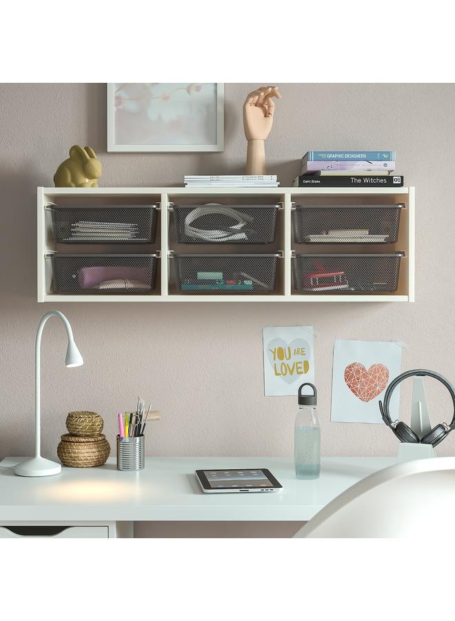 Zaboon Wall storage, white/dark grey, 99x21x30 cm - Image 2