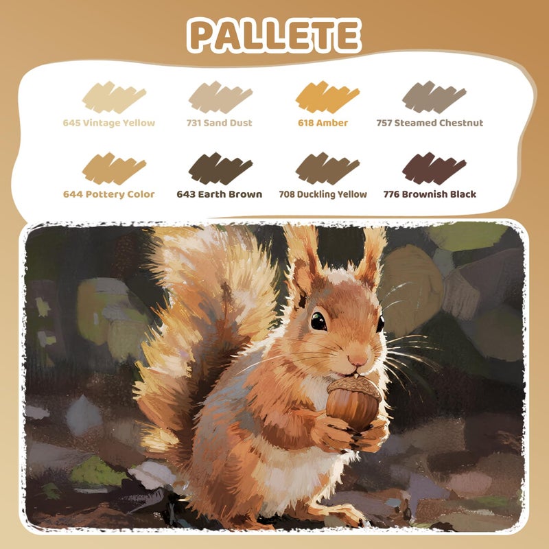 Guangna Brown Acrylic Paint Markers, Brush Tip Acrylic Paint Pens for Pumpkin Paint, Christmas Art, Rock Painting, Wood, Glass, Ceramic, Canvas, Stone, DIY Crafts - Image 2