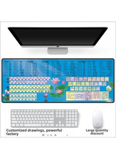Shortcut Mouse Pad Cute Girl Landscape Keyboard Cartoon Computer Dirty Table Pad-Color:2mm Thickness-Pattern:800*300mm Five-stroke Shortcut Keys
