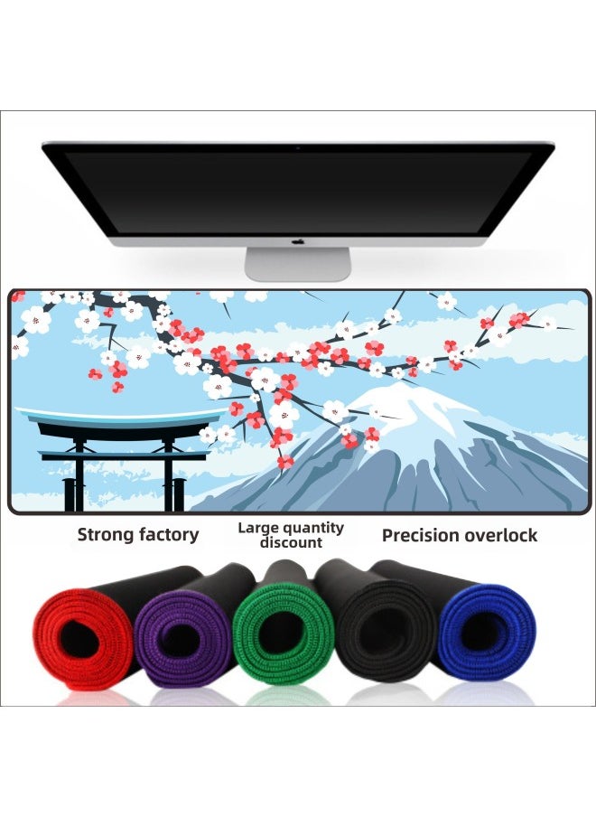 Generic - Shortcut Mouse Pad Cute Girl Landscape Keyboard Cartoon Computer Dirty Table Pad-Color:2mm Thickness-Pattern:800*300mm Five-stroke Shortcut Keys - Image 1