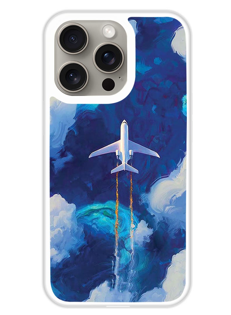 Theodor Protective Case Cover For APPLE IPHONE 15 Pro Max Flight  (White Bumper) - Image 1