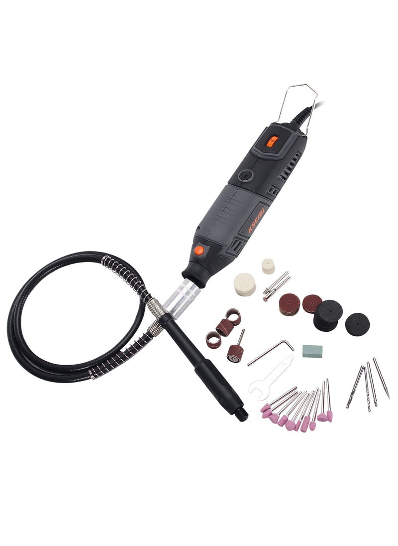KSEIBI Rotary Tool 170w, Carrying Case, 106pcs Accessories. Power Multiuse Set for Polishing, Carving and Shaping, Cutting, Sanding and Grinding, Polishing, Hobbies, Trimming Metal, Creating Jewelry Die Grinder Kit  - Image 1