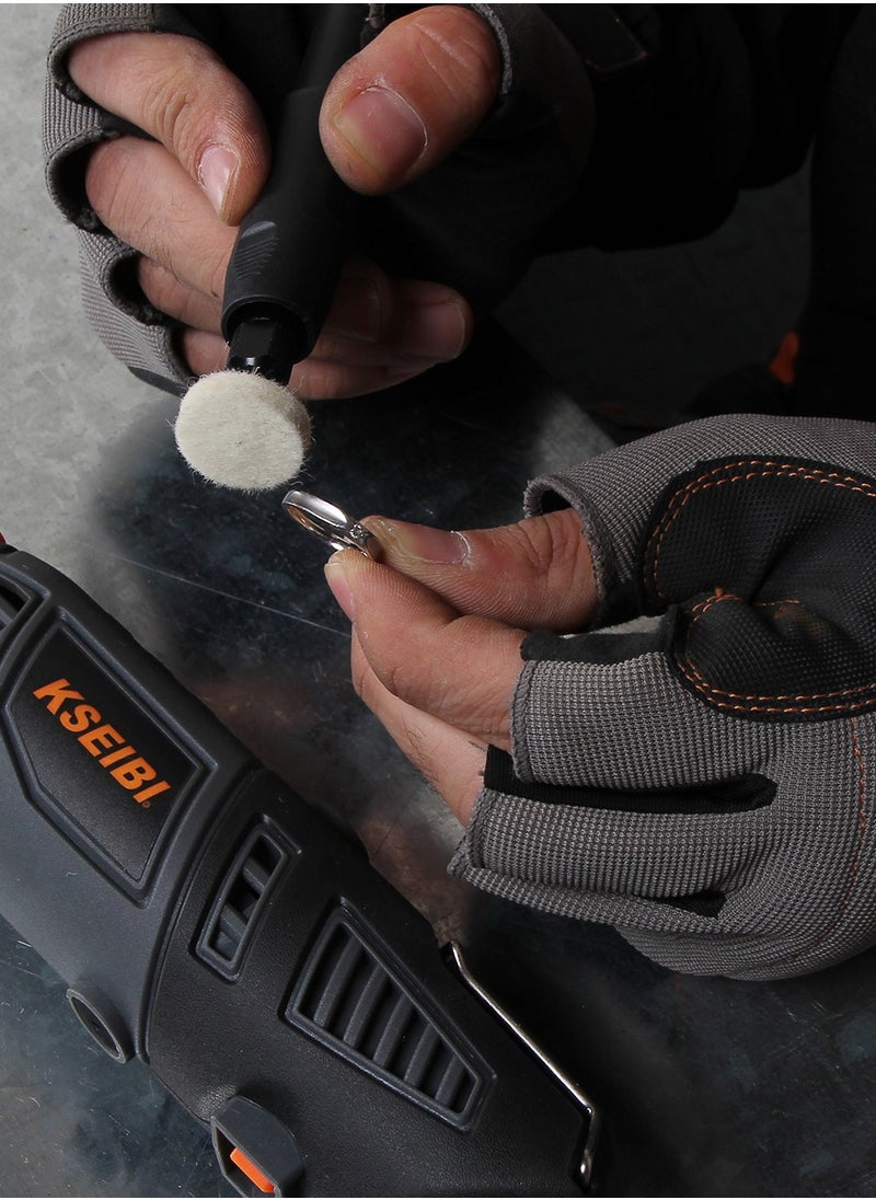 KSEIBI Rotary Tool 170w, Carrying Case, 106pcs Accessories. Power Multiuse Set for Polishing, Carving and Shaping, Cutting, Sanding and Grinding, Polishing, Hobbies, Trimming Metal, Creating Jewelry Die Grinder Kit  - Image 3