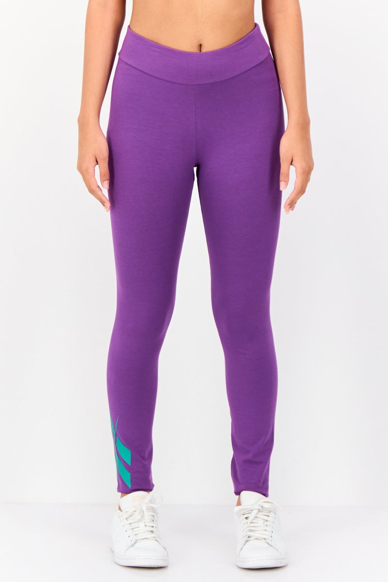 Reebok Women Sportswear Fit Training Legging, Purple - Image 1