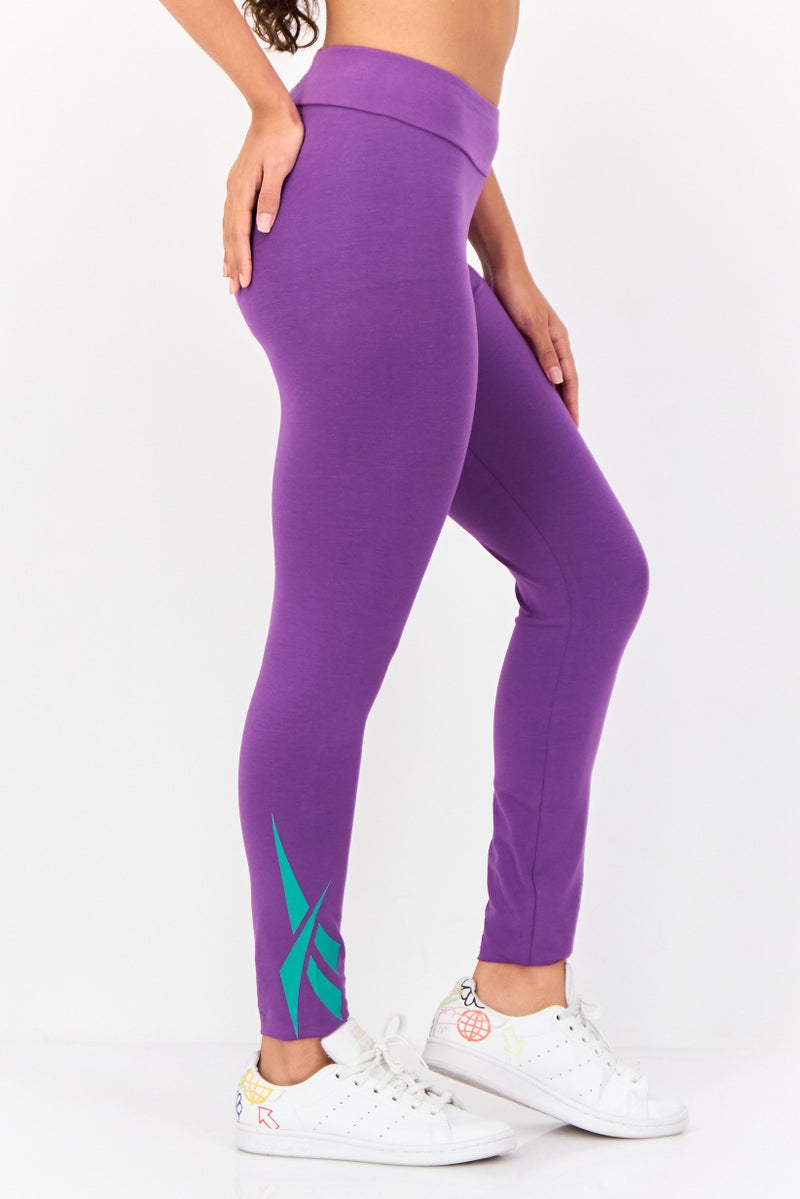 Reebok Women Sportswear Fit Training Legging, Purple - Image 3