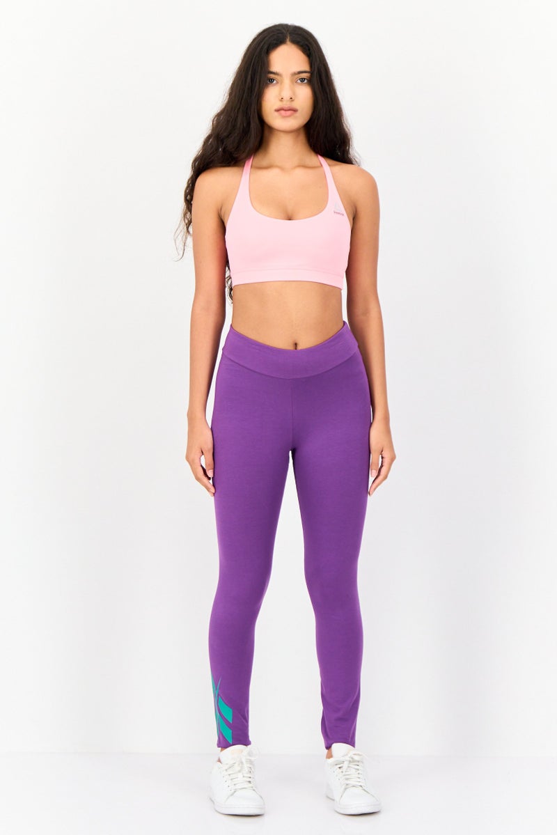 Reebok Women Sportswear Fit Training Legging, Purple - Image 4