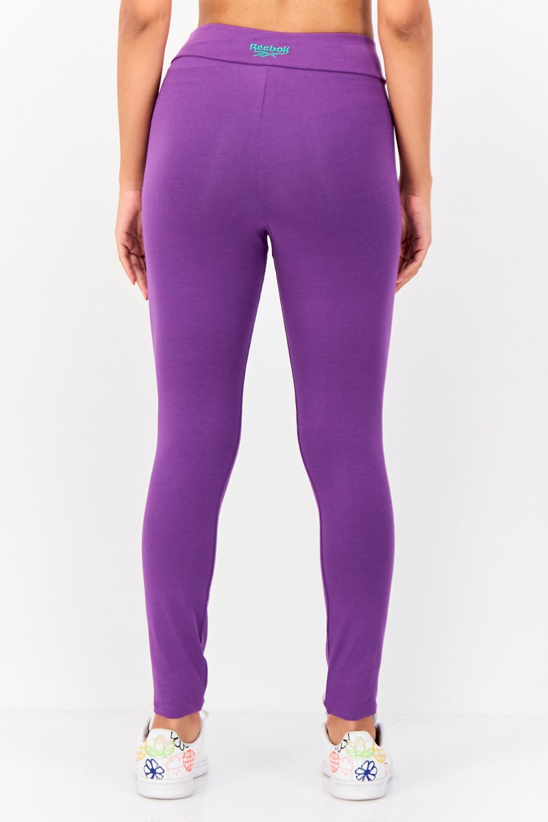 Reebok Women Sportswear Fit Training Legging, Purple - Image 2