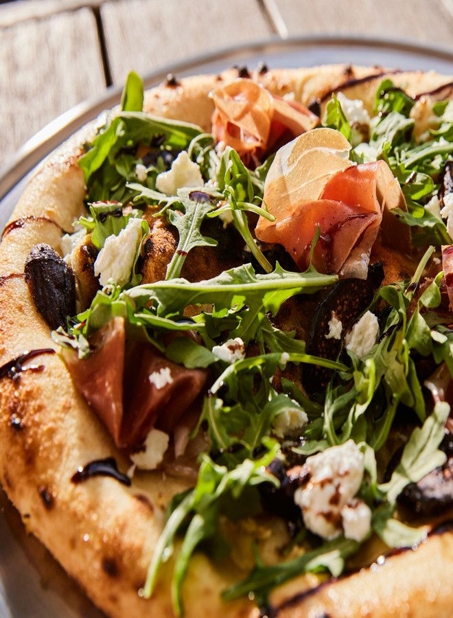 كارانت صواني بيتزا كارنت، صواني بيتزا دائرية مقاس 14 بوصة (مجموعة من قطعتين)، صواني تقديم متينة غير لاصقة من الفولاذ المقاوم للصدأ للبيتزا المنزلية والمجمدة - Image 2