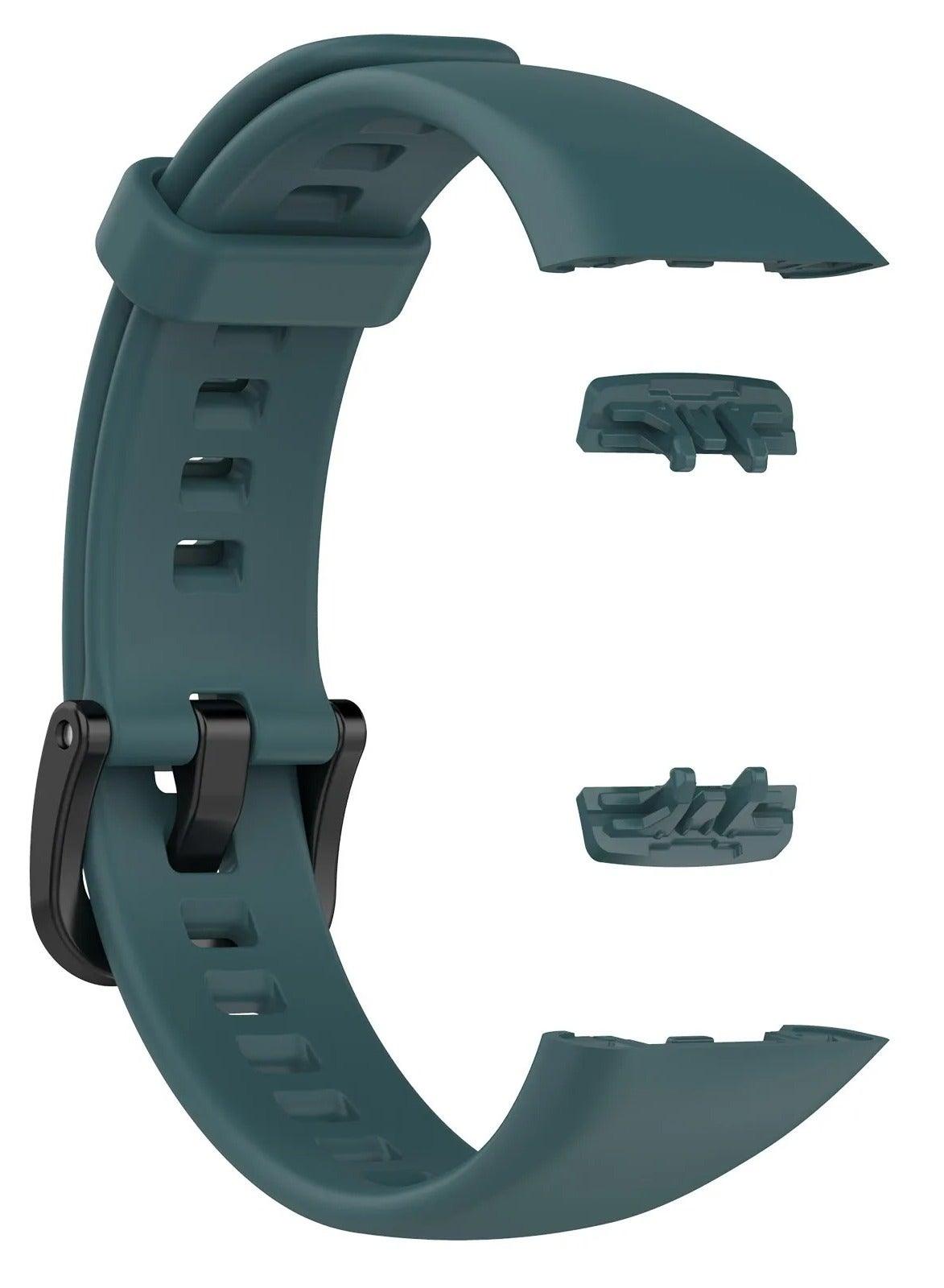 Huawei Band 6 Replacement Silicone Band Adjustable Waterproof Smart Watch Strap Dark Green