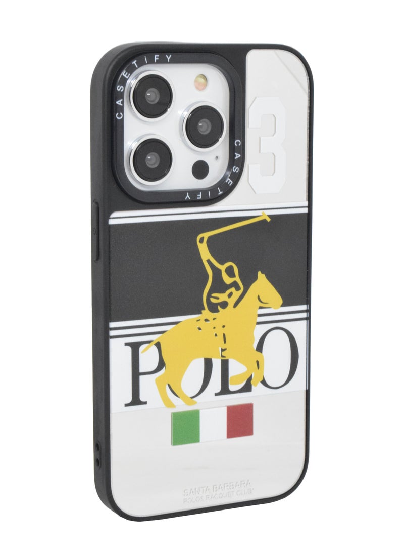 Casetify iPhone 14 Pro Cover Luxury Plating Embossed Hard Phone Case Tempered Glass Back Cover - Image 1