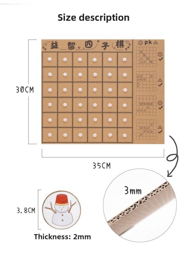 null - # Garden Middle Class Daban District Regional Materials Handmade Toys Four Chess Parent-Child Interactive Thinking-Color:Snowflake Model, Four-chess, Can Be Used On The Wall - Image 1