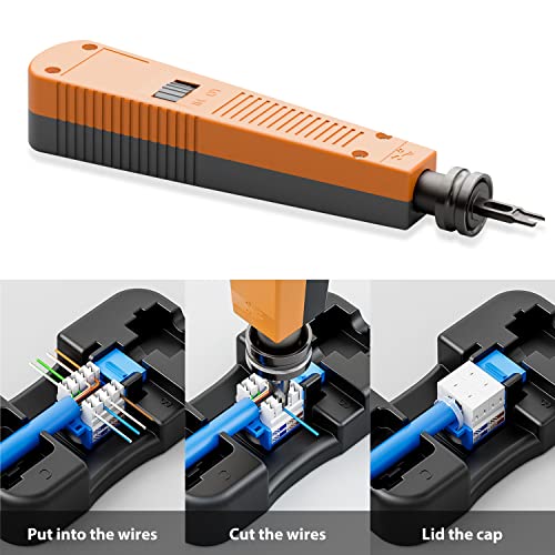 Iwillink Punch Down Tool with 110 Blade Type for Ethernet Punch Down Block Keystone Jack & Network Wire Cable Repair - Image 4