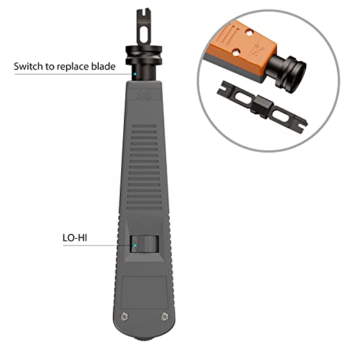 Iwillink Punch Down Tool with 110 Blade Type for Ethernet Punch Down Block Keystone Jack & Network Wire Cable Repair - Image 2