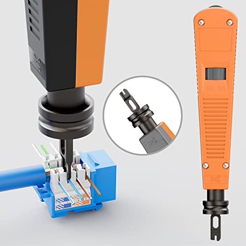Iwillink Punch Down Tool with 110 Blade Type for Ethernet Punch Down Block Keystone Jack & Network Wire Cable Repair - Image 3