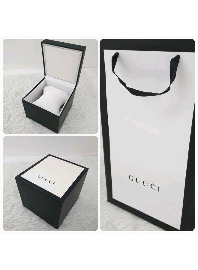 غوتشي ساعة يد رجاليه قوتشي مع الملحقات الاصليه - Image 2