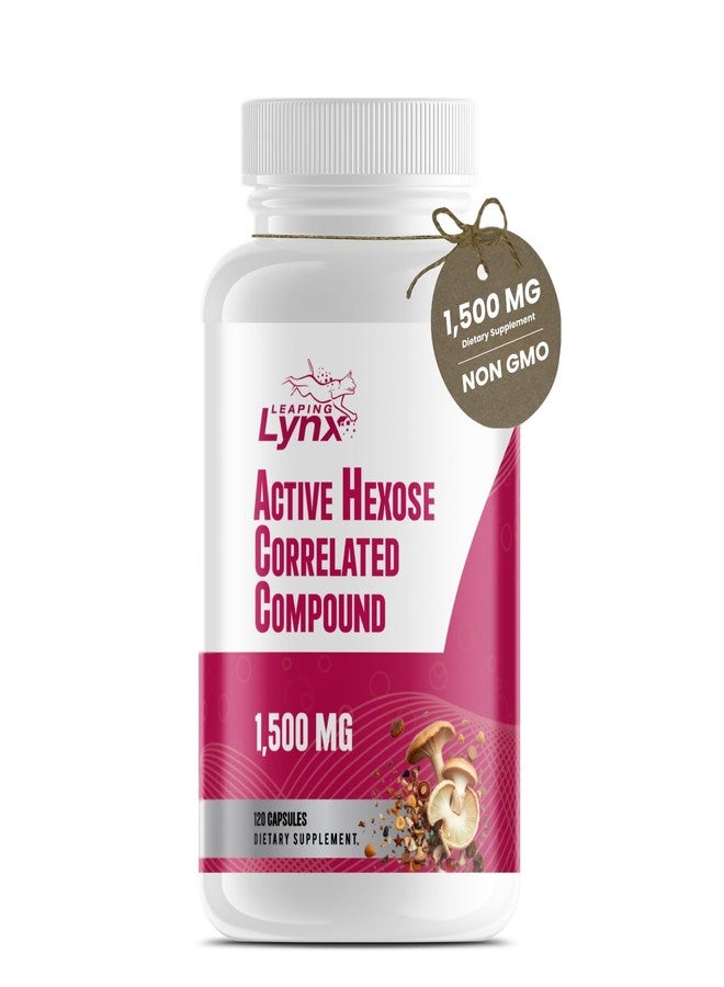 Leaping Lynx Active Hexose Correlated Compound 1500 mg, Clinically Studied Mushroom Extract for Immune System Support & Cellular Defense | 120 Capsules (40-Day Supply) | Non-GMO, Shiitake, Lion's Mane, Turkey Tail - Image 1