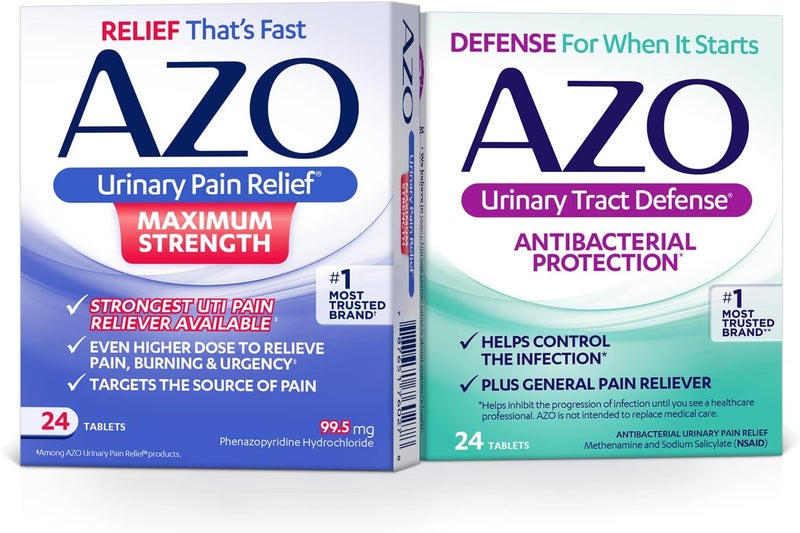 AZO Urinary Pain Relief Maximum Strength 24 Count  Urinary Tract Defense Helps Control a UTI Until You Can See a Doctor 24 CT - Image 1