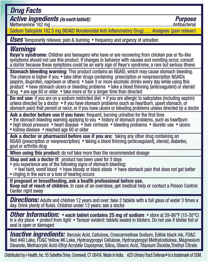 AZO Urinary Pain Relief Maximum Strength 24 Count  Urinary Tract Defense Helps Control a UTI Until You Can See a Doctor 24 CT - Image 5