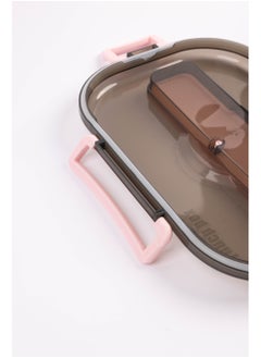 cocobee Cocobee Kids Oval Lunch Box - Pink  - Image 4