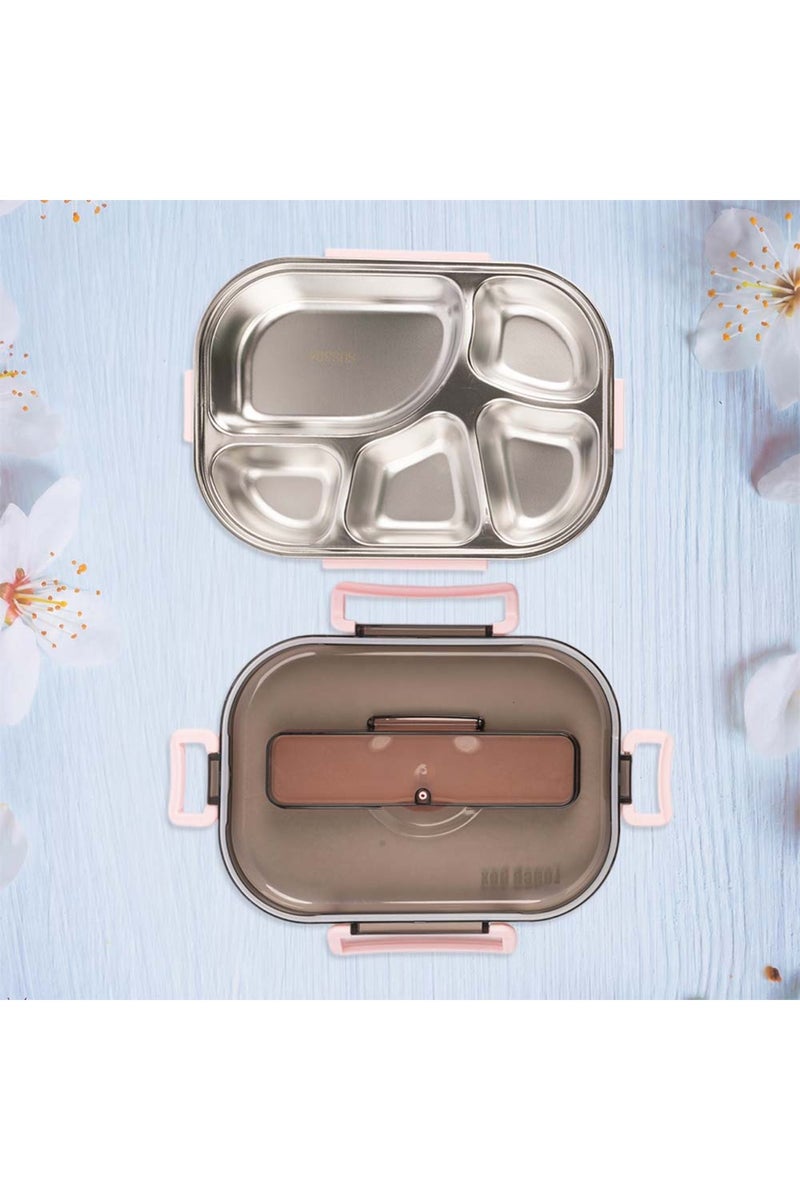 COCOBEE Kids Oval Lunch Box – Non-Toxic, Food-Grade Material, (For Girls)- Pink - Image 5